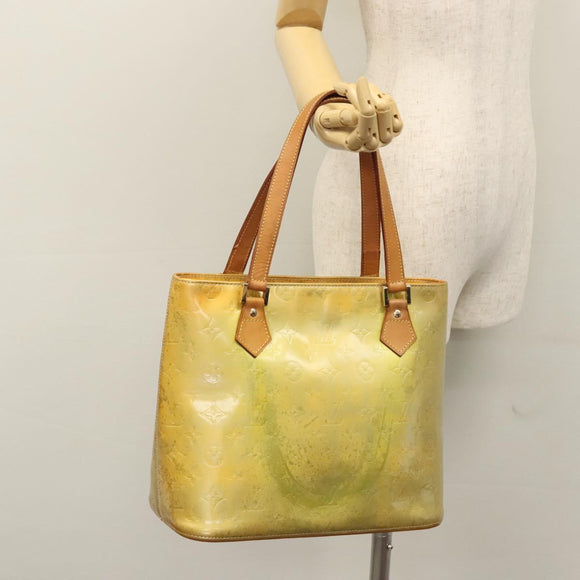 LOUIS VUITTON Monogram Vernis Houston Hand Bag Gris M91053 LV Auth EC363