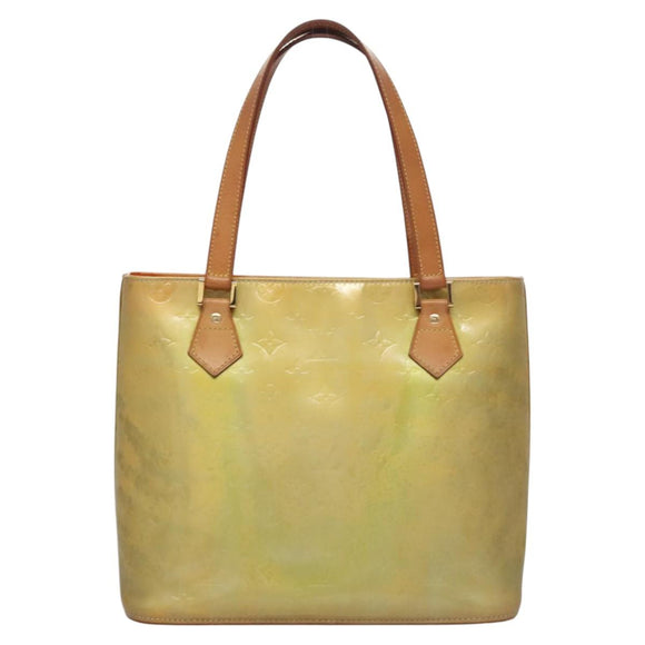 LOUIS VUITTON Monogram Vernis Houston Hand Bag Gris M91053 LV Auth EC363