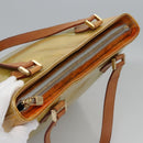 LOUIS VUITTON Monogram Vernis Houston Hand Bag Gris M91053 LV Auth EC363-6