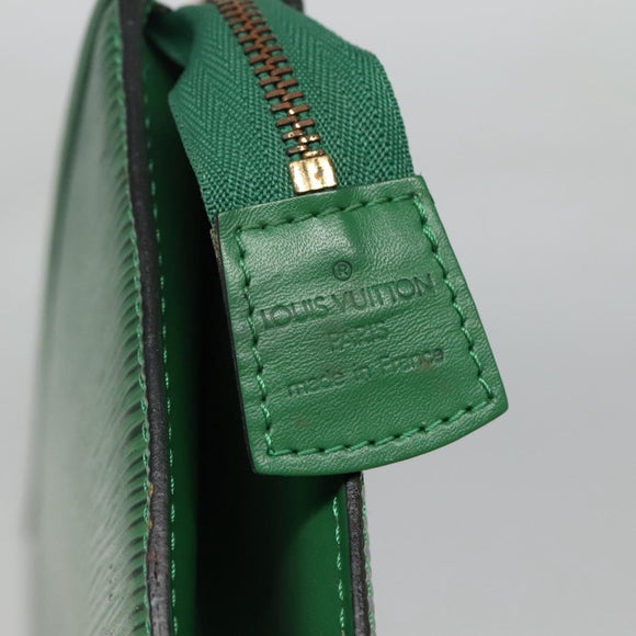 LOUIS VUITTON Epi Trousse Crete Pouch Green M48404 LV Auth EC374