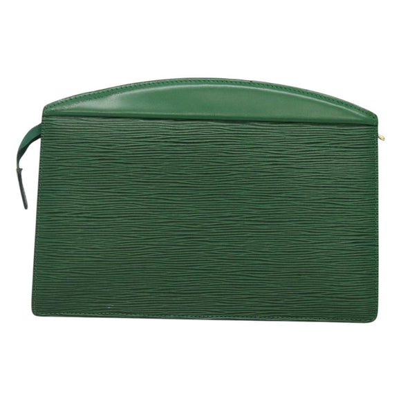 LOUIS VUITTON Epi Trousse Crete Pouch Green M48404 LV Auth EC374