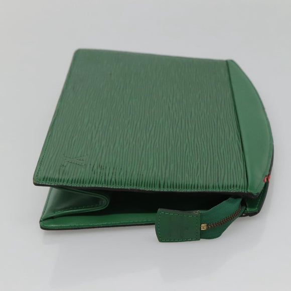 LOUIS VUITTON Epi Trousse Crete Pouch Green M48404 LV Auth EC374