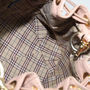 BURBERRY Blue Label Shoulder Bag Leather Gold Pink Auth EC376-17