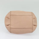 BURBERRY Blue Label Shoulder Bag Leather Gold Pink Auth EC376-9