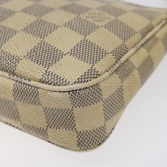 LOUIS VUITTON Damier Azur Pochette Accessoires Pouch N51986 LV Auth EC377