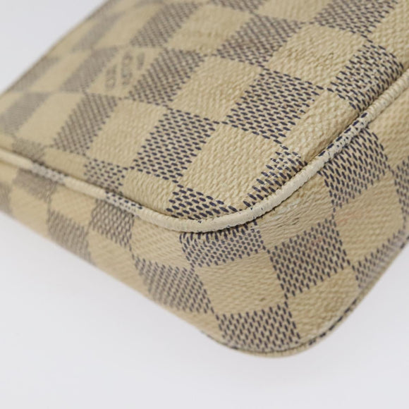 LOUIS VUITTON Damier Azur Pochette Accessoires Pouch N51986 LV Auth EC377