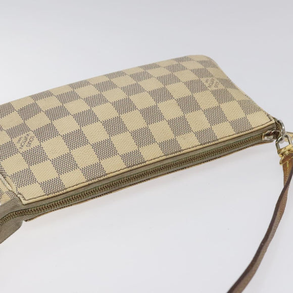 LOUIS VUITTON Damier Azur Pochette Accessoires Pouch N51986 LV Auth EC377