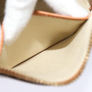 VERSACE Hand Bag Canvas 2way Light Blue Gold Auth EC379AV-22