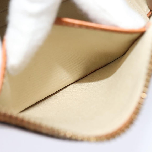 VERSACE Hand Bag Canvas 2way Light Blue Gold Auth EC379AV