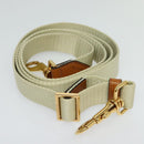 VERSACE Hand Bag Canvas 2way Light Blue Gold Auth EC379AV-23