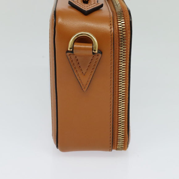 VERSACE Hand Bag Canvas 2way Light Blue Gold Auth EC379AV