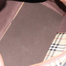 Burberrys Nova Check Boston Bag PVC 2way Beige Auth EC382-12