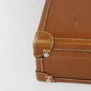 LOEWE Anagram Trunk Leather Brown Gold Auth EC383-8