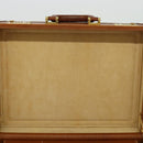 LOEWE Anagram Trunk Leather Brown Gold Auth EC383-22