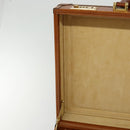 LOEWE Anagram Trunk Leather Brown Gold Auth EC383-24