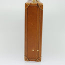 LOEWE Anagram Trunk Leather Brown Gold Auth EC383-3