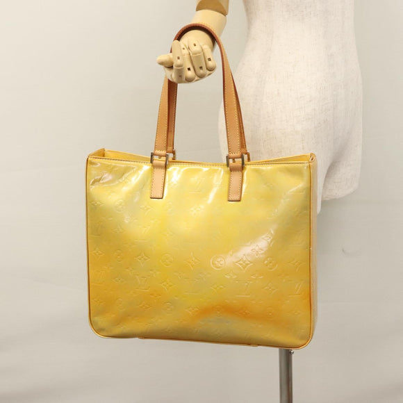 LOUIS VUITTON Monogram Vernis Columbus Tote Bag Gris M91028 LV Auth EC384