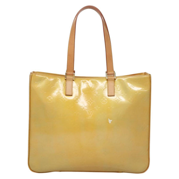 LOUIS VUITTON Monogram Vernis Columbus Tote Bag Gris M91028 LV Auth EC384