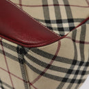 BURBERRY Nova Check Blue Label Shoulder Bag Canvas Beige Auth EC388-14