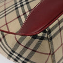 BURBERRY Nova Check Blue Label Shoulder Bag Canvas Beige Auth EC388-16