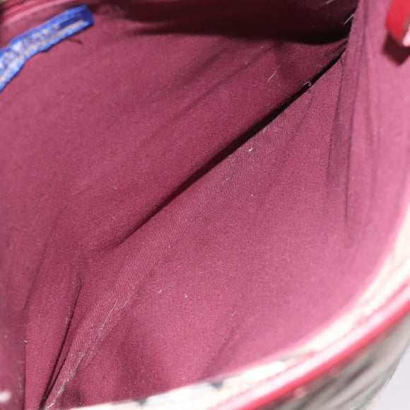 BURBERRY Nova Check Blue Label Shoulder Bag Canvas Beige Auth EC388