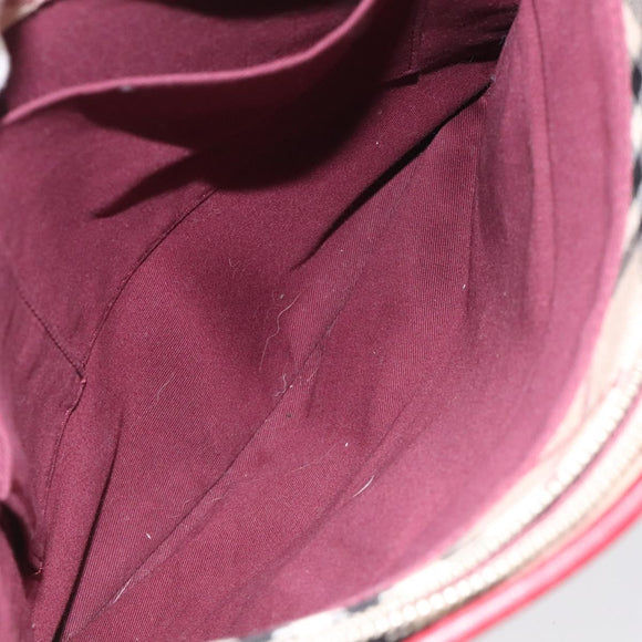 BURBERRY Nova Check Blue Label Shoulder Bag Canvas Beige Auth EC388