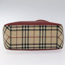 BURBERRY Nova Check Blue Label Shoulder Bag Canvas Beige Auth EC388-5