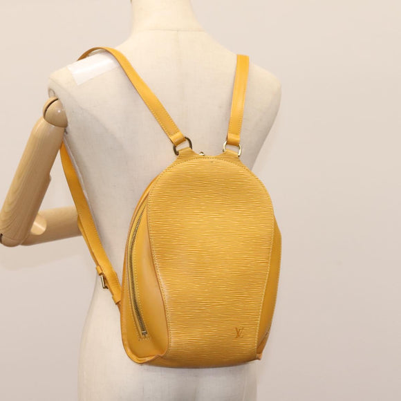LOUIS VUITTON Epi Mabillon Backpack Yellow M52239 LV Auth EC390