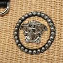 VERSACE Hand Bag Raffia 2way Beige Auth EC391A-17