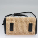VERSACE Hand Bag Raffia 2way Beige Auth EC392AV-5