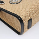 VERSACE Hand Bag Raffia 2way Beige Auth EC392AV-9