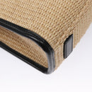 VERSACE Hand Bag Raffia 2way Beige Auth EC392AV-17