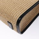 VERSACE Hand Bag Raffia 2way Beige Auth EC392AV-18