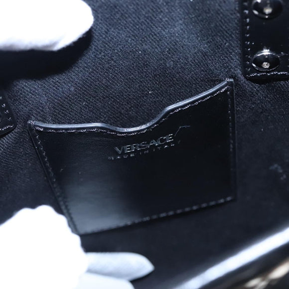 VERSACE Hand Bag Raffia 2way Beige Auth EC392AV