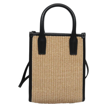 VERSACE Hand Bag Raffia 2way Beige Auth EC392AV - 0