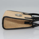 VERSACE Hand Bag Raffia 2way Beige Auth EC392AV-3