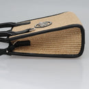 VERSACE Hand Bag Raffia 2way Beige Auth EC392AV-4