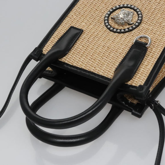 VERSACE Handtasche Bast 2-Wege Beige Auth EC392AV