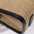 VERSACE Hand Bag Raffia 2way Beige Auth EC393A-17