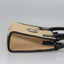 VERSACE Hand Bag Raffia 2way Beige Auth EC393A-3