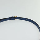 VERSACE Shoulder Bag Denim Blue Gold Auth EC394A-8