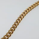 VERSACE Shoulder Bag Denim Blue Gold Auth EC394A-9