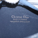 Christian Dior Honeycomb Canvas Shoulder Bag Gold Navy Auth EC396-11