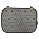 Christian Dior Honeycomb Canvas Shoulder Bag Gold Navy Auth EC396-2