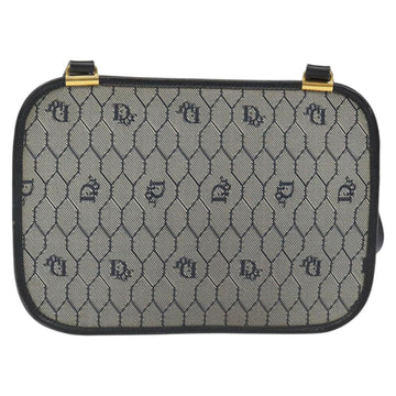 Christian Dior Honeycomb Canvas Shoulder Bag Gold Navy Auth EC396 - 0