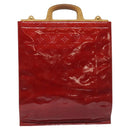 LOUIS VUITTON Monogram Vernis Stanton Tote Bag Red M91078 LV Auth EC405-13
