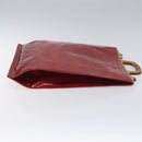 LOUIS VUITTON Monogram Vernis Stanton Tote Bag Red M91078 LV Auth EC405-3