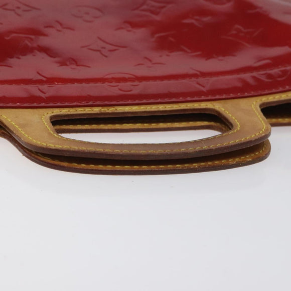 LOUIS VUITTON Monogram Vernis Stanton Tote Bag Red M91078 LV Auth EC405