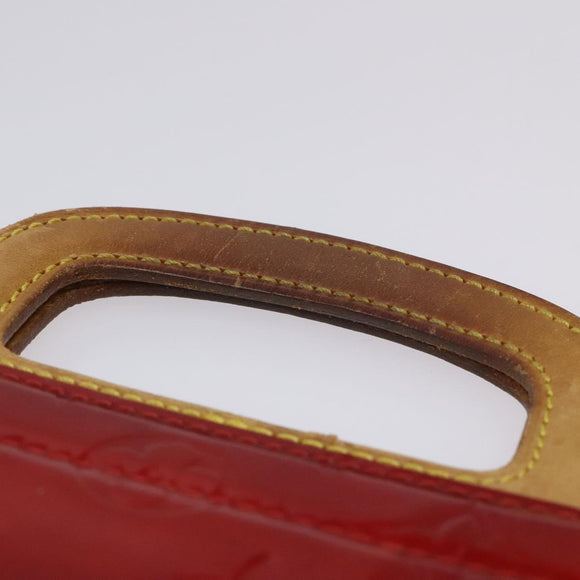 LOUIS VUITTON Monogram Vernis Stanton Tote Bag Red M91078 LV Auth EC405