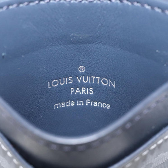 LOUIS VUITTON Monogram Satellite Alpha Pouch Card Case Silver M44178 Auth EC408A